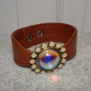 Fred & Lola Rose Flower Beaded Leather Bracelet